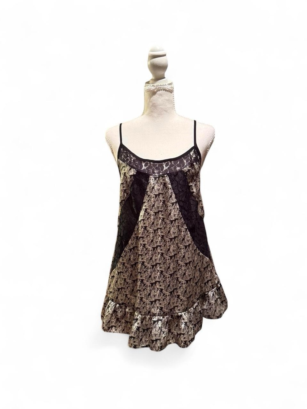Gorgeous Vintage Vibes Sailboat Pattern Slip Tank